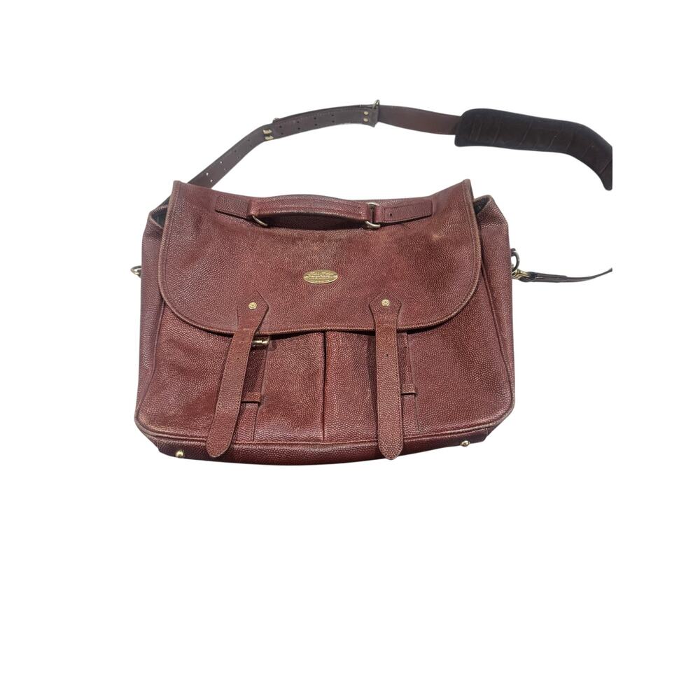 Vintage Brooks Brothers leather messenger bag